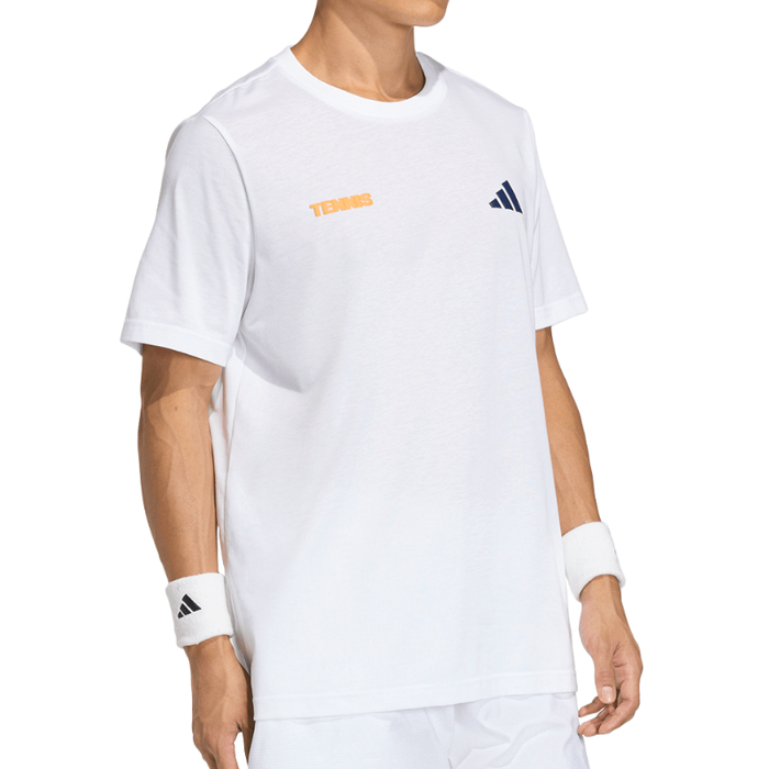 Adidas Hot Egg Graphic Mens Tennis T-Shirt - White