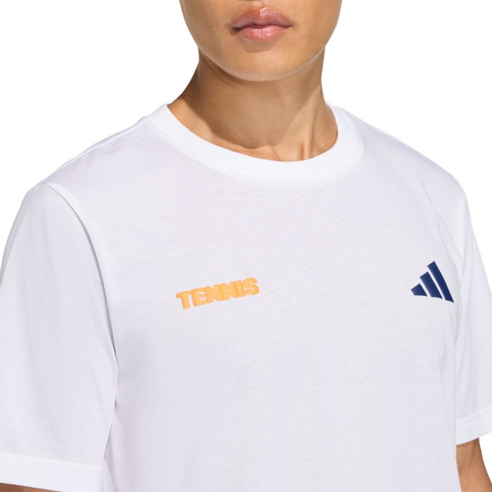 Adidas Hot Egg Graphic Mens Tennis T-Shirt - White