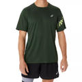 Asics Icon SS Mens Tennis Top - Rain Forest/Glow Yellow