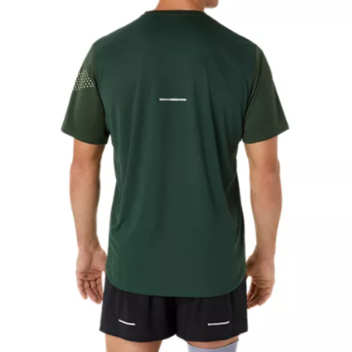 Asics Icon SS Mens Tennis Top - Rain Forest/Glow Yellow