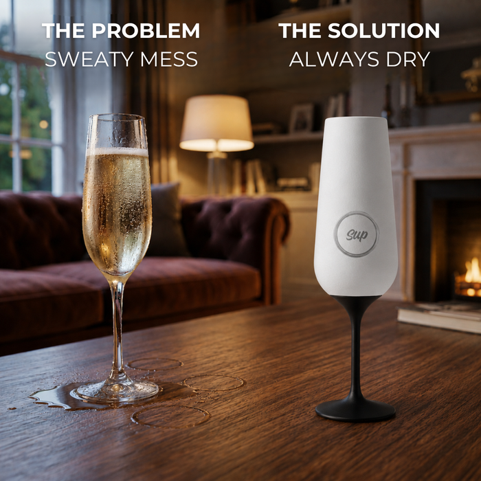 Insulated Champagne Flute White