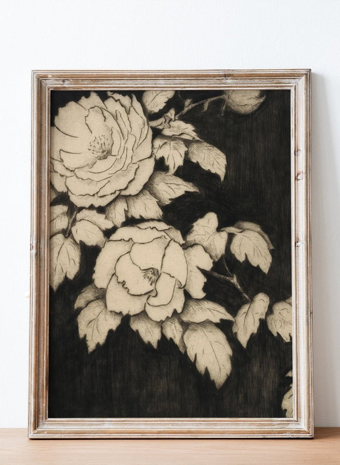 "Japanese Peonies" Art Print_Sugar & Canvas_Bertha E. Jaques