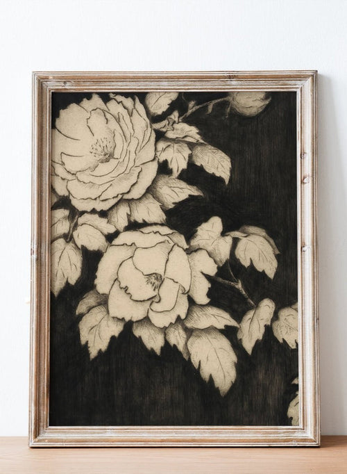 "Japanese Peonies" Art Print_Sugar & Canvas_Bertha E. Jaques