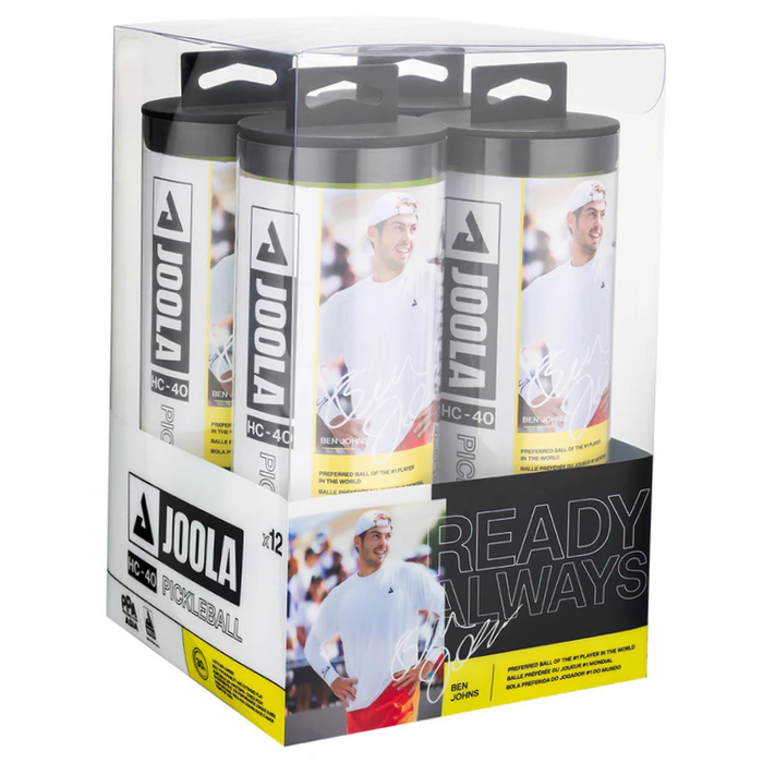 JOOLA HC-40 Pickleball 12 Pack Shock Yellow