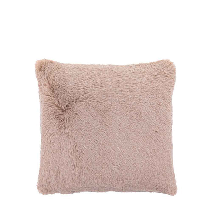 Juniper Faux Fur Cushion Mauve - Feather Filled