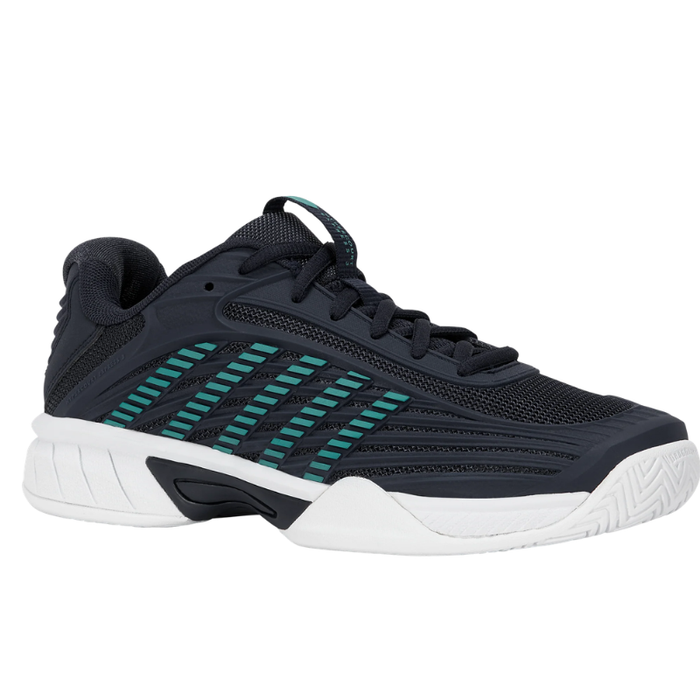 K Swiss 2026 HYPERCOURT EXPRESS 3 AC Junior Tennis Shoes - White/Dawn Blue/Silver