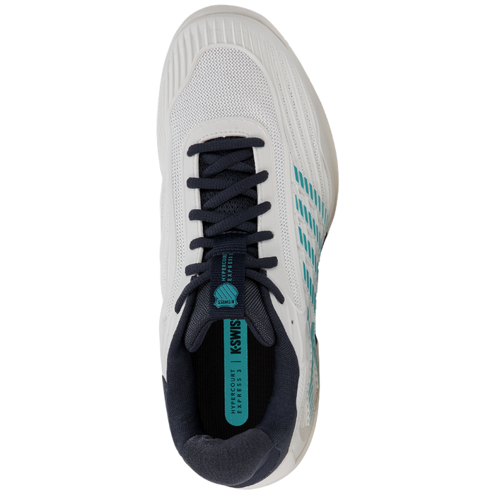 K Swiss 2026 HYPERCOURT EXPRESS 3 AC Mens Tennis Shoes - Blanc de Blanc/Carbon/Baltic