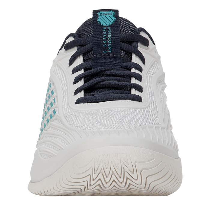 K Swiss 2026 HYPERCOURT EXPRESS 3 AC Mens Tennis Shoes - Blanc de Blanc/Carbon/Baltic