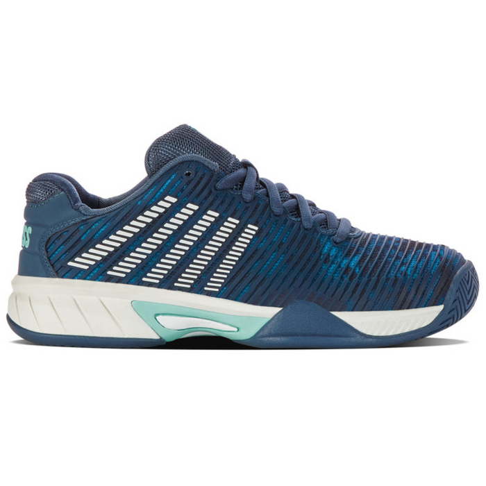 K Swiss Hypercourt Express 2 Indian Teal/Star White Junior Tennis Shoes
