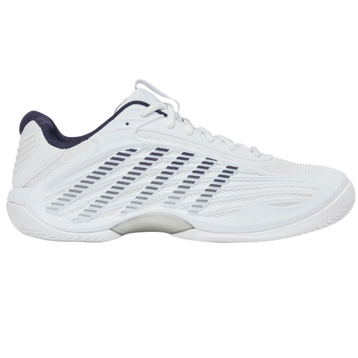 K Swiss Hypercourt Express 3 2E Wide All Court Mens Tennis Shoes - White/ Peacoat/Silver