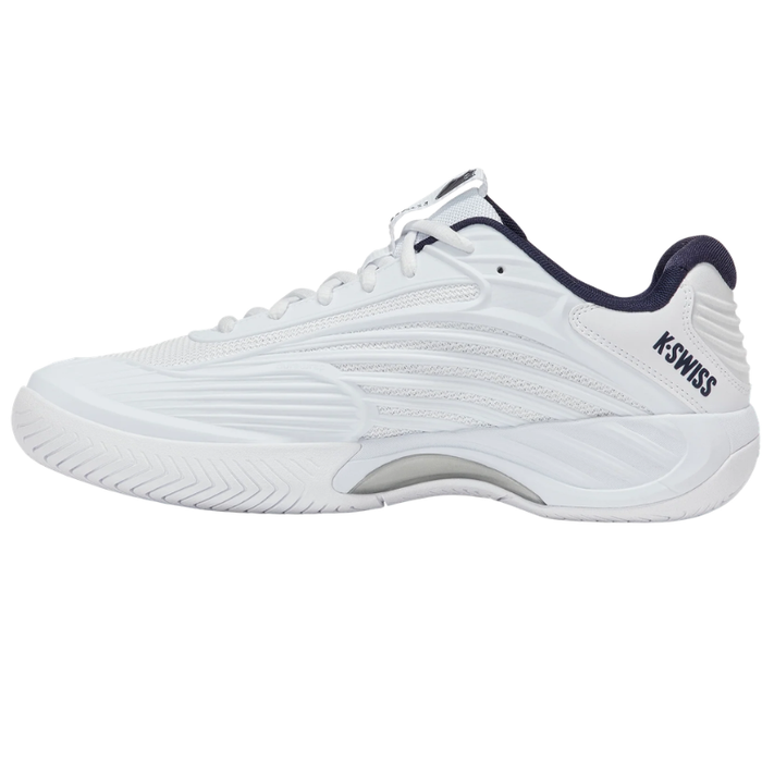 K Swiss Hypercourt Express 3 2E Wide All Court Mens Tennis Shoes - White/ Peacoat/Silver