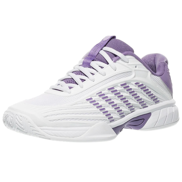 K Swiss Hypercourt Express 3 AC Junior Tennis Shoes - White/Lavander