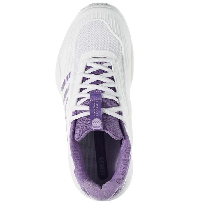 K Swiss Hypercourt Express 3 AC Junior Tennis Shoes - White/Lavander