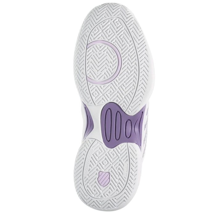 K Swiss Hypercourt Express 3 AC Junior Tennis Shoes - White/Lavander