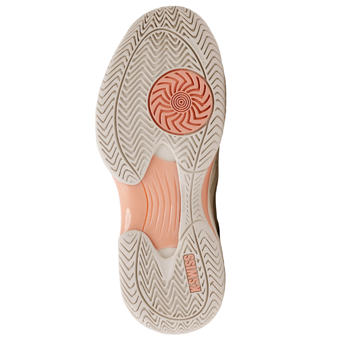 K Swiss Hypercourt Express 3 All Court Womens Tennis Shoes - Egret/Peach Parfait
