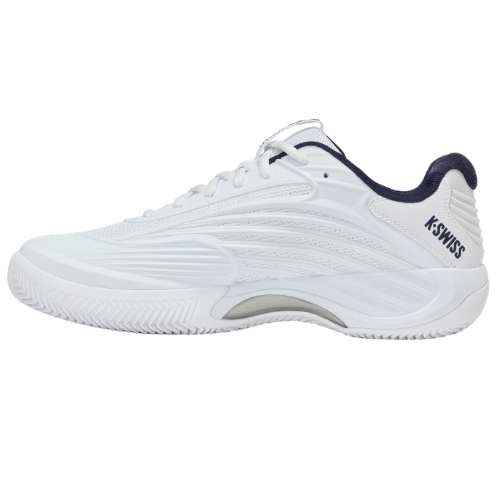 K Swiss Hypercourt Express 3 Clay Mens Tennis Shoes - White/Peacoat/Silver