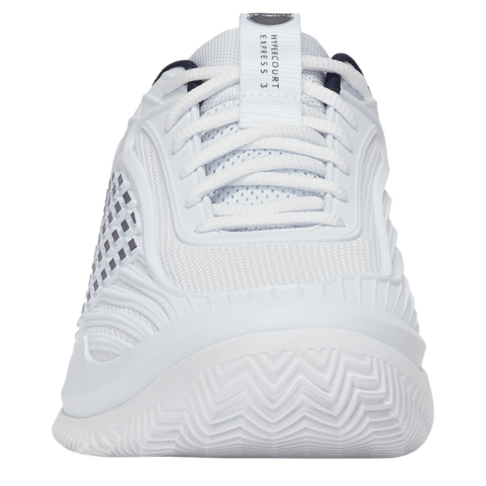 K Swiss Hypercourt Express 3 Clay Mens Tennis Shoes - White/Peacoat/Silver