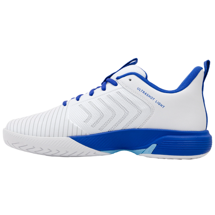 K Swiss Ultrashot Light All Court Mens Tennis Shoes - White/Dazzling Blue