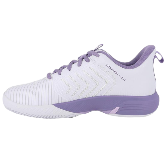 K Swiss Ultrashot Light All Court Womens Tennis Shoes - White/Purple Haze/Neon Lavender