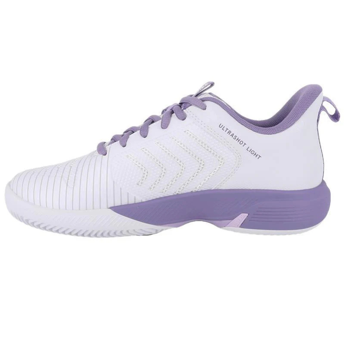 K Swiss Ultrashot Light Clay Womens Tennis Shoes - White/Purple Haze/Neon Lavender