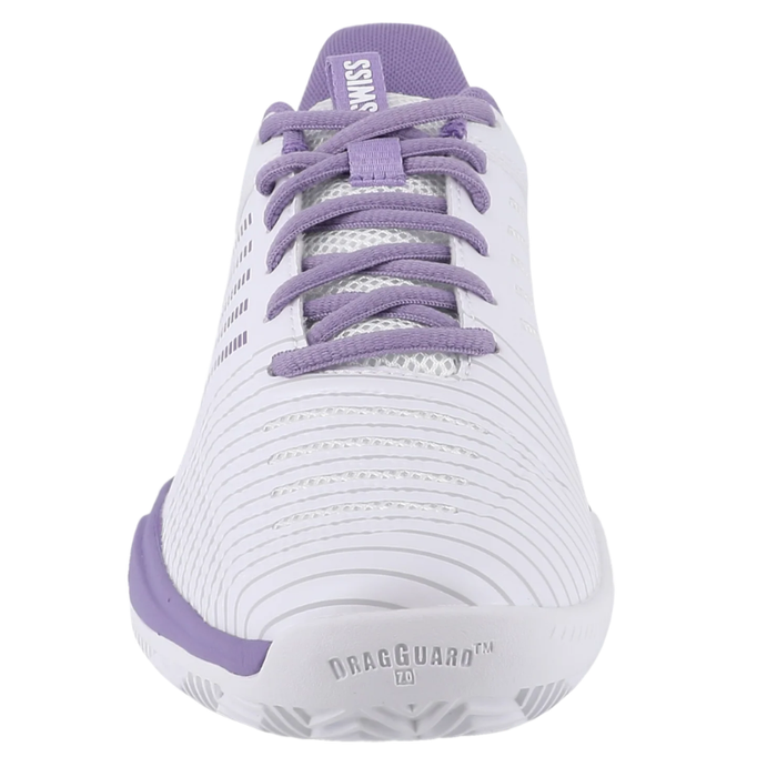K Swiss Ultrashot Light Clay Womens Tennis Shoes - White/Purple Haze/Neon Lavender