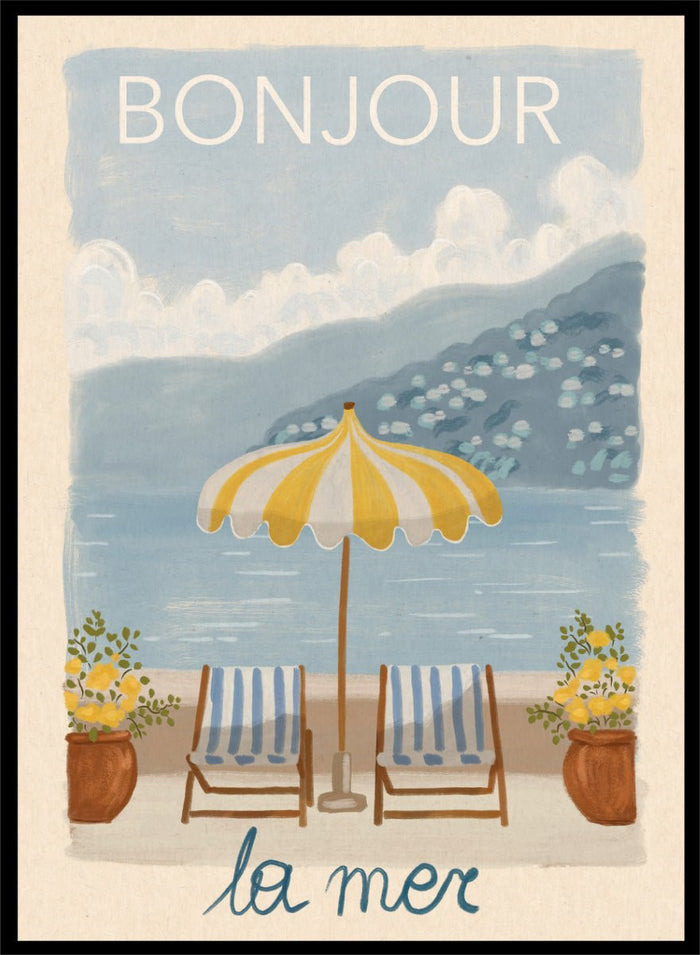 Katarzyna Gąsiorowska - Bonjour La Mer Retreat Art Print_Sugar & Canvas_Katarzyna Gąsiorowska