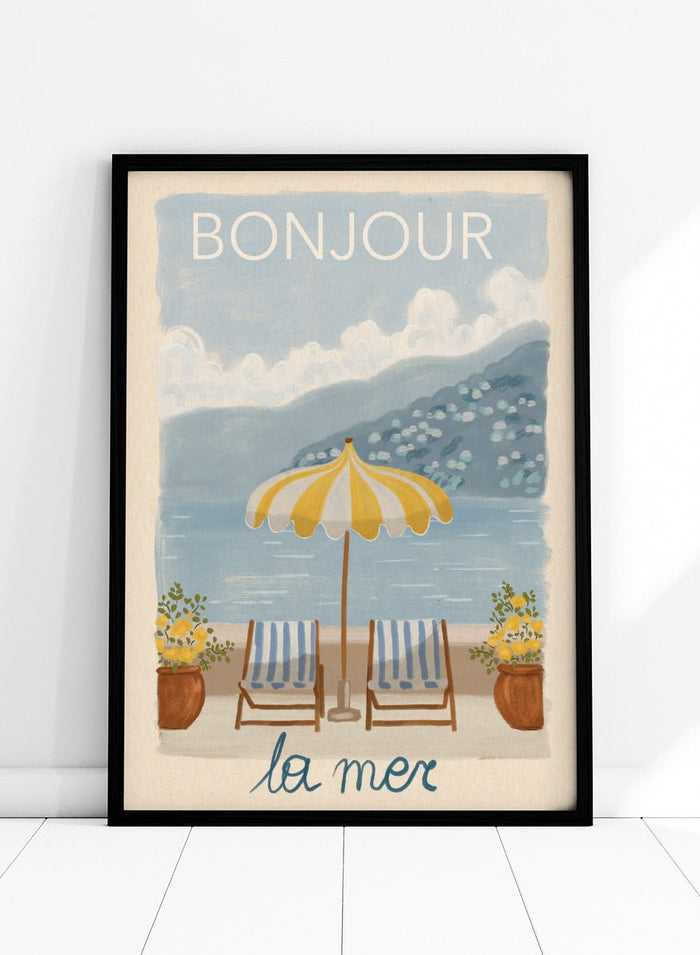 Katarzyna Gąsiorowska - Bonjour La Mer Retreat Art Print_Sugar & Canvas_Katarzyna Gąsiorowska