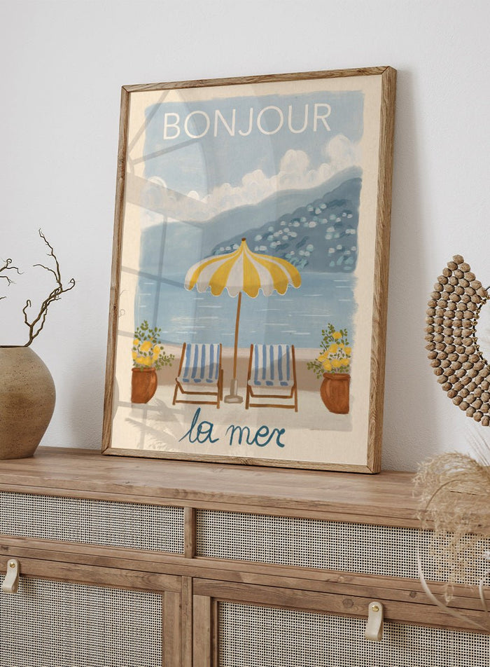 Katarzyna Gąsiorowska - Bonjour La Mer Retreat Art Print_Sugar & Canvas_Katarzyna Gąsiorowska