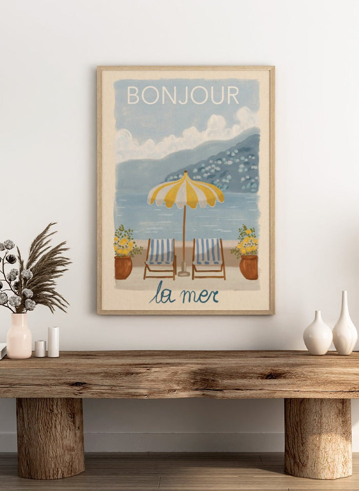 Katarzyna Gąsiorowska - Bonjour La Mer Retreat Art Print_Sugar & Canvas_Katarzyna Gąsiorowska