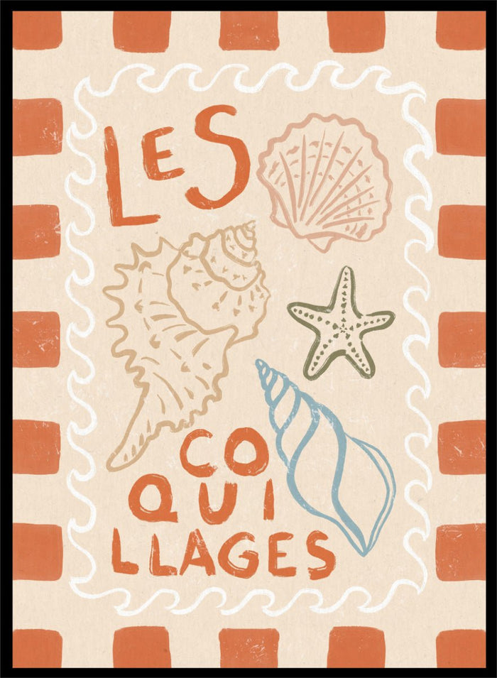 Katarzyna Gąsiorowska - Rustic French Seashells Art Print_Sugar & Canvas_Katarzyna Gąsiorowska