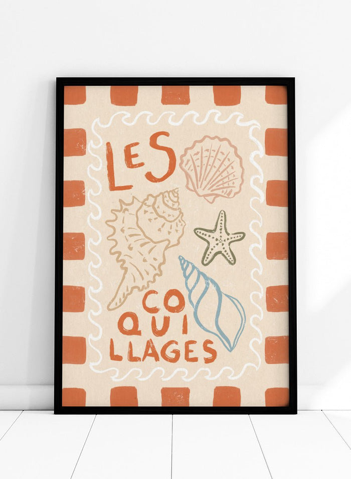Katarzyna Gąsiorowska - Rustic French Seashells Art Print_Sugar & Canvas_Katarzyna Gąsiorowska