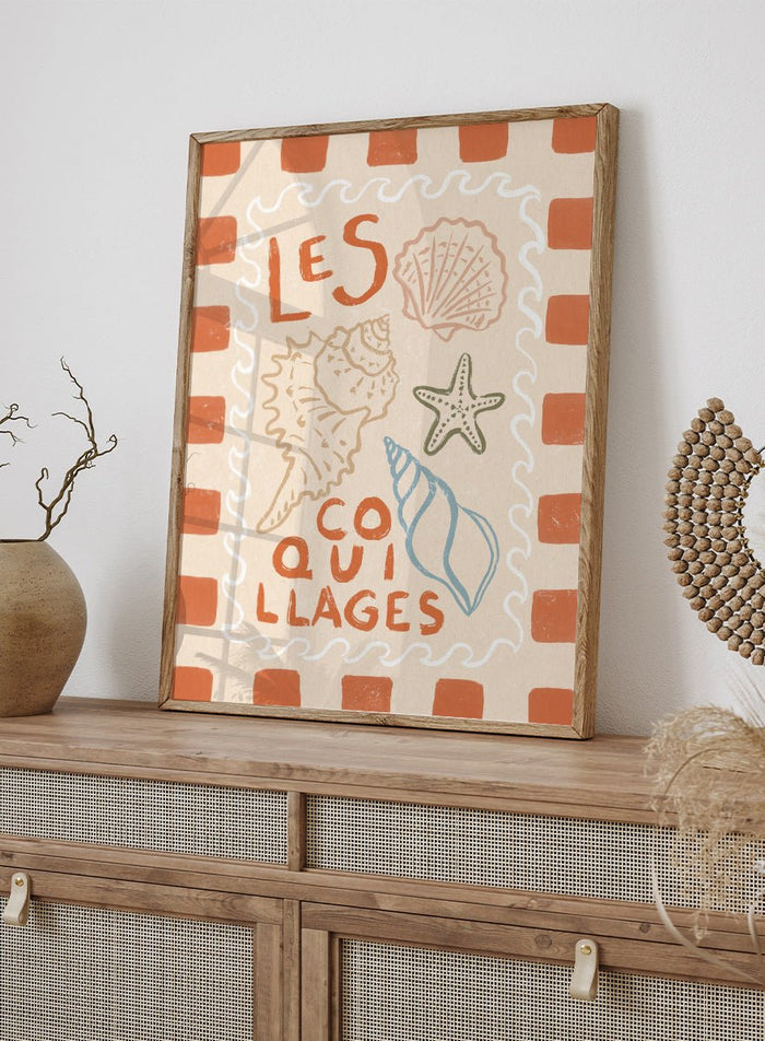 Katarzyna Gąsiorowska - Rustic French Seashells Art Print_Sugar & Canvas_Katarzyna Gąsiorowska