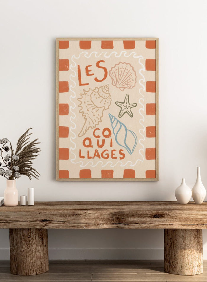 Katarzyna Gąsiorowska - Rustic French Seashells Art Print_Sugar & Canvas_Katarzyna Gąsiorowska