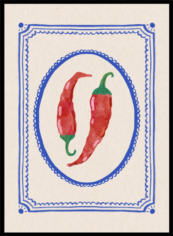Katarzyna Gąsiorowska - Spicy Chili Peppers Art Print_Sugar & Canvas_Katarzyna Gąsiorowska