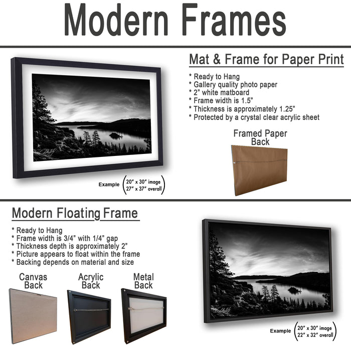 a black and white photo of modern frames