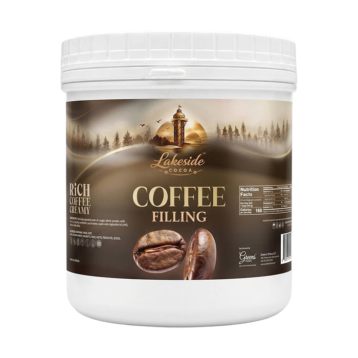 Lakeside Cocoa Coffee Filling 1 kg product packaging,
Lakeside Cocoa Coffee Filling used in croissants, cakes, pastries, and desserts,
Premium Lakeside Cocoa coffee cream filling with a smooth, creamy texture for professional bakery applications.