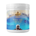 Lakeside Cocoa White Orie Crunchy Filling 1 kg product packaging,
Lakeside Cocoa White Orie Crunchy Filling used in cakes, pastries, chocolates, and desserts,
Close-up of Lakeside Cocoa white chocolate cream with crunchy biscuit crumbs.