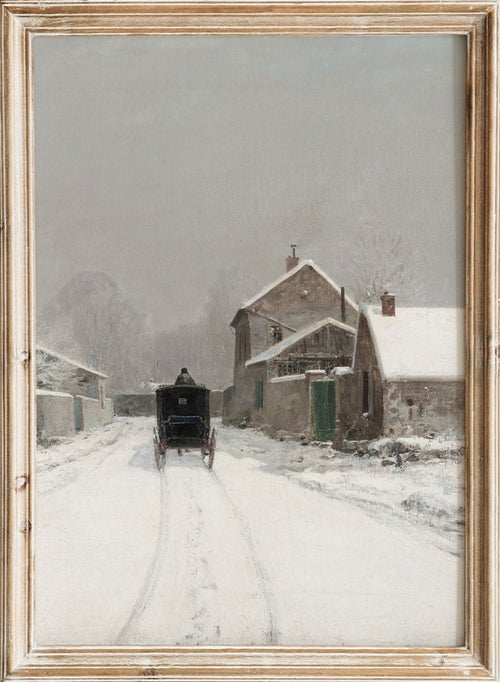 "L'Avenue de Neuilly on a Winter" Art Print_Sugar & Canvas_Luigi Loir