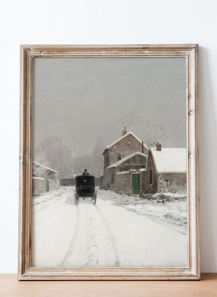 "L'Avenue de Neuilly on a Winter" Art Print_Sugar & Canvas_Luigi Loir