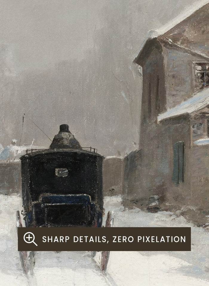 "L'Avenue de Neuilly on a Winter" Art Print_Sugar & Canvas_Luigi Loir