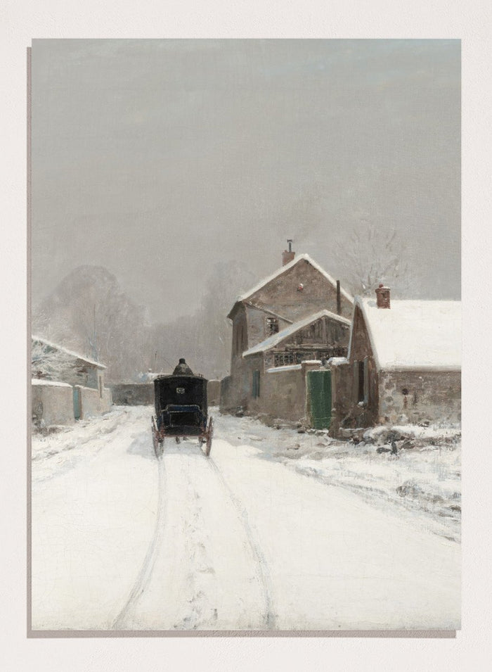"L'Avenue de Neuilly on a Winter" Art Print_Sugar & Canvas_Luigi Loir