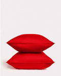 Lavish Sateen Pillowcase 2pcs - Red