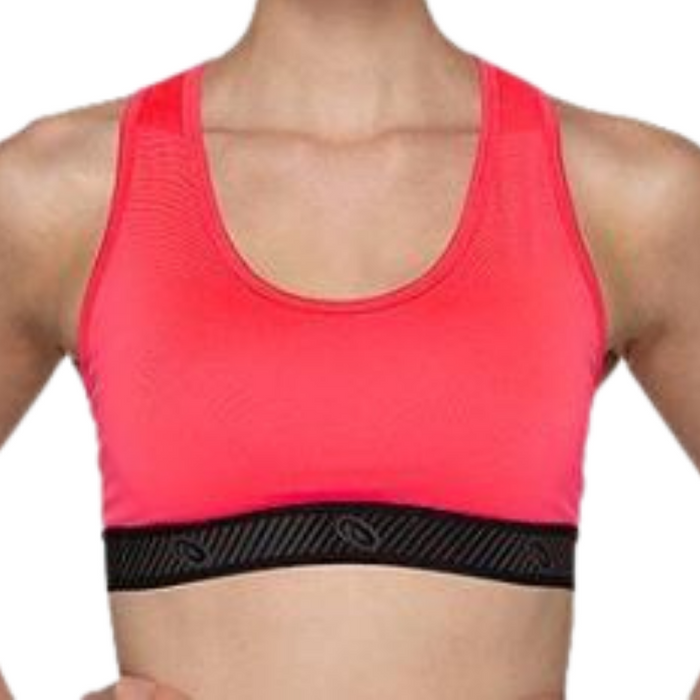 Asics Logo Women Tennis Sports Bra - Diva Pink