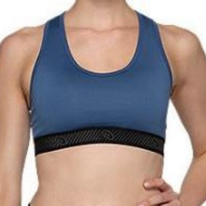 Asics Logo Women Tennis Sports Bra - Magnetic Blue