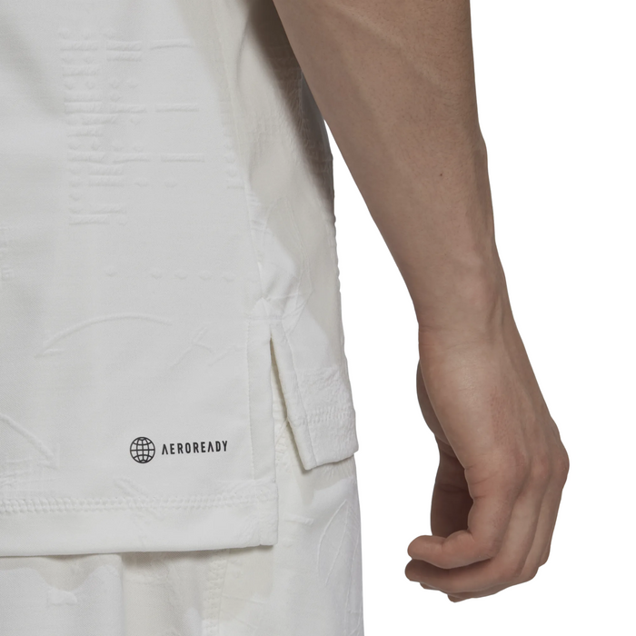 Adidas London Free Lift Tennis Polo Shirt - White