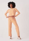 Long Sleeve Striped Pajamas Set