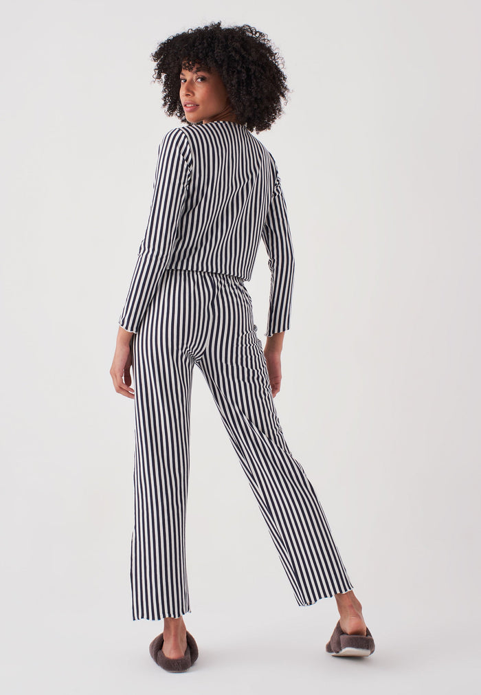 Long Sleeve Striped Pajamas Set
