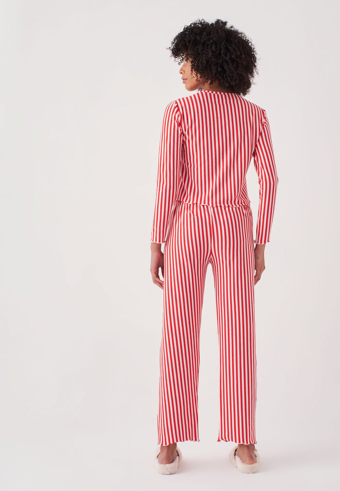 Long Sleeve Striped Pajamas Set