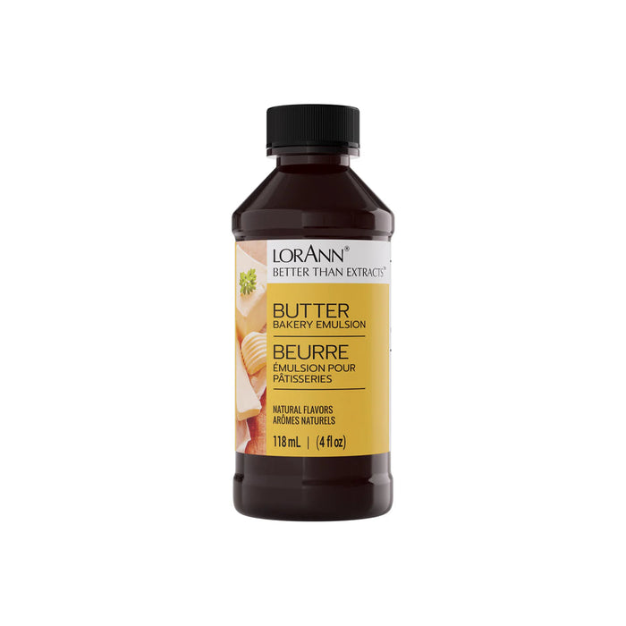 LorAnn Natural Butter Bakery Emulsion 4 oz water-based bottle