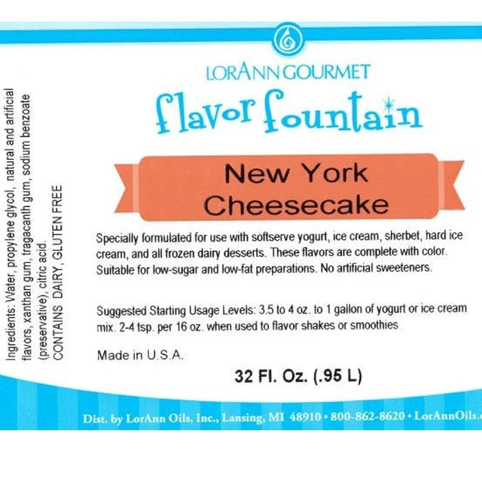 LorAnn Oils New York Cheesecake Flavor Fountain – 1 Quart